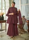 NAKKASHI Heavy Wedding Wear Fancy Designer Chinnon Silk Readymade Suit Collection
